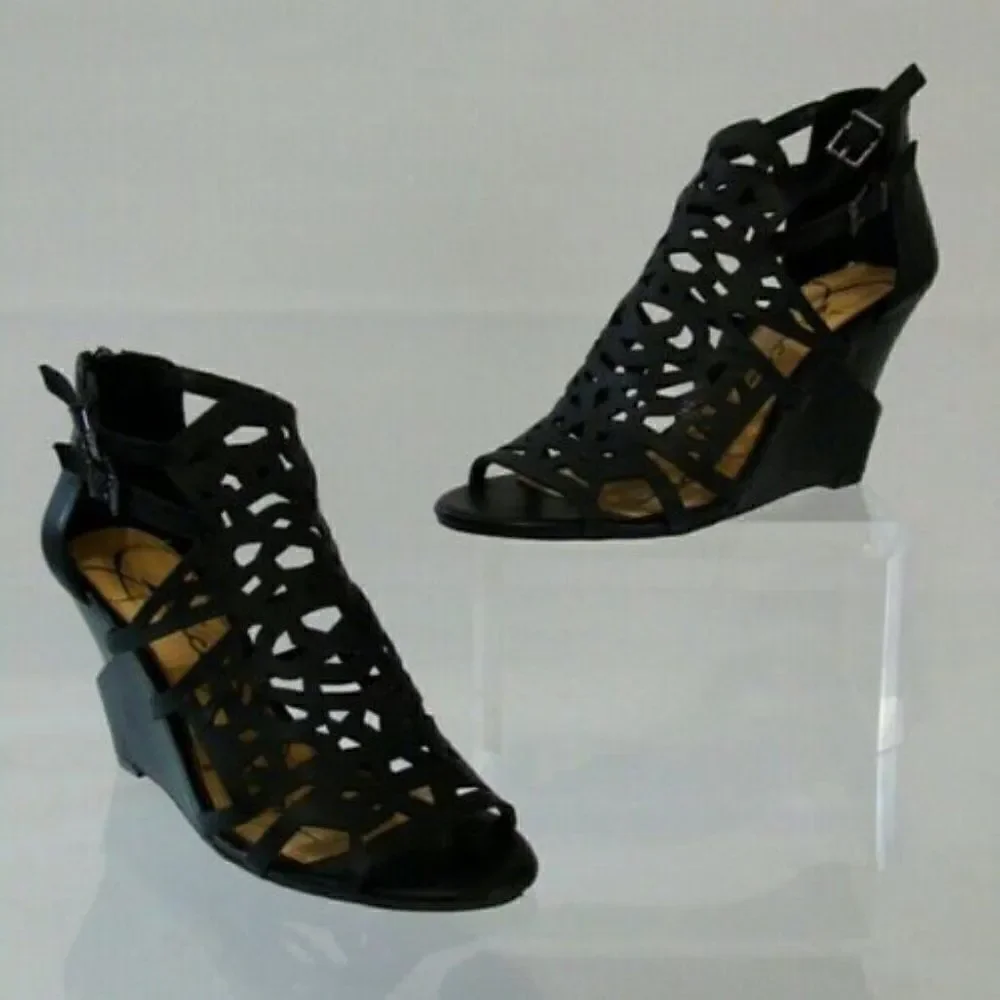 Jessica Simpson Wedge Leather Sandals